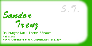 sandor trenz business card